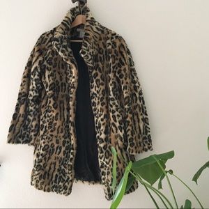H&M Faux Leopard Coat